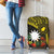 Gold Nauru Luggage Cover Naoero Map With Polynesian Tropical Flowers