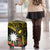 Gold Nauru Luggage Cover Naoero Map With Polynesian Tropical Flowers