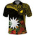 Gold Nauru Polo Shirt Naoero Map With Polynesian Tropical Flowers