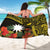 Gold Nauru Sarong Naoero Map With Polynesian Tropical Flowers