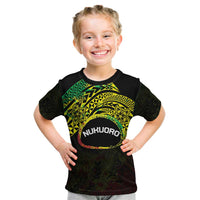 Personalised Nukuoro Atoll Kid T Shirt Polynesian Tattoo Curves Reggae Version