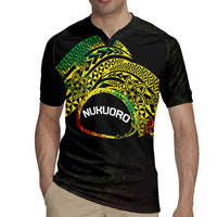 Personalised Nukuoro Atoll Rugby Jersey Polynesian Tattoo Curves Reggae Version