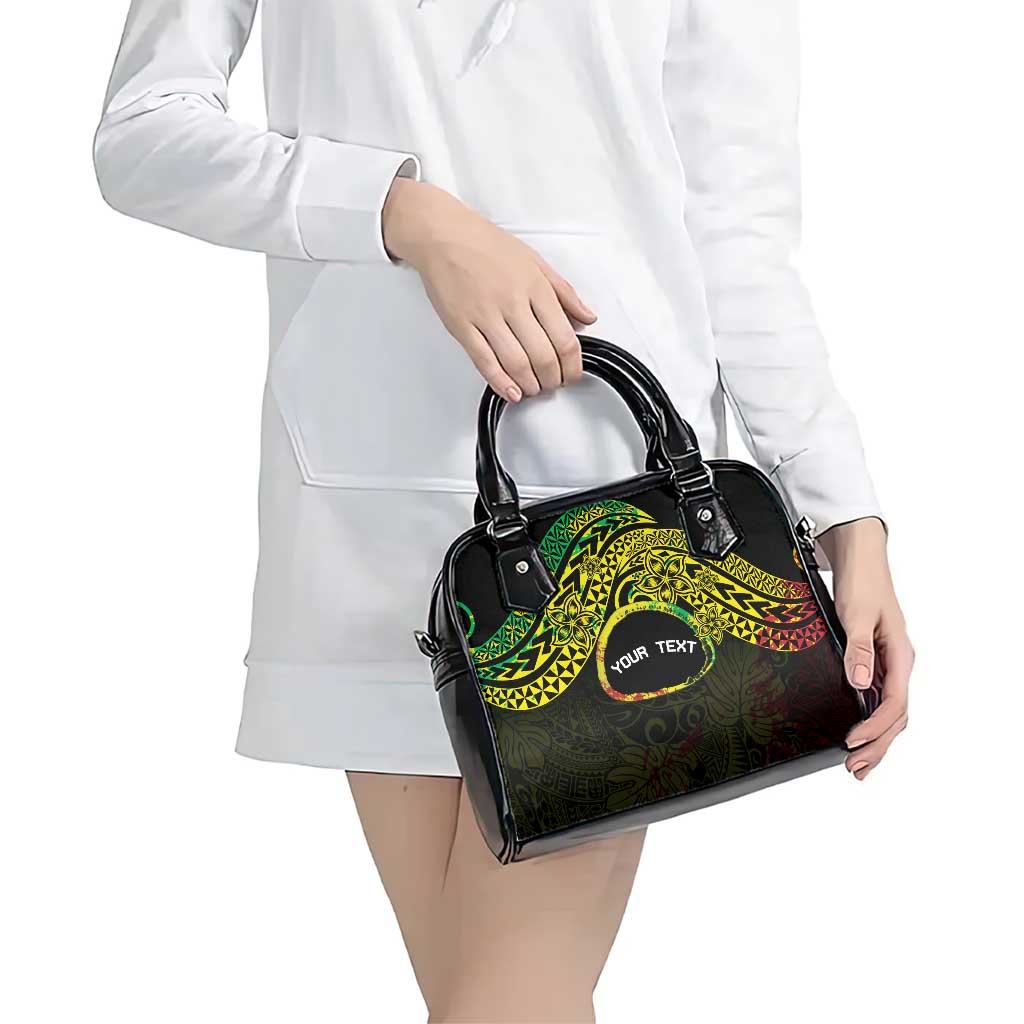 Personalised Nukuoro Atoll Shoulder Handbag Polynesian Tattoo Curves Reggae Version