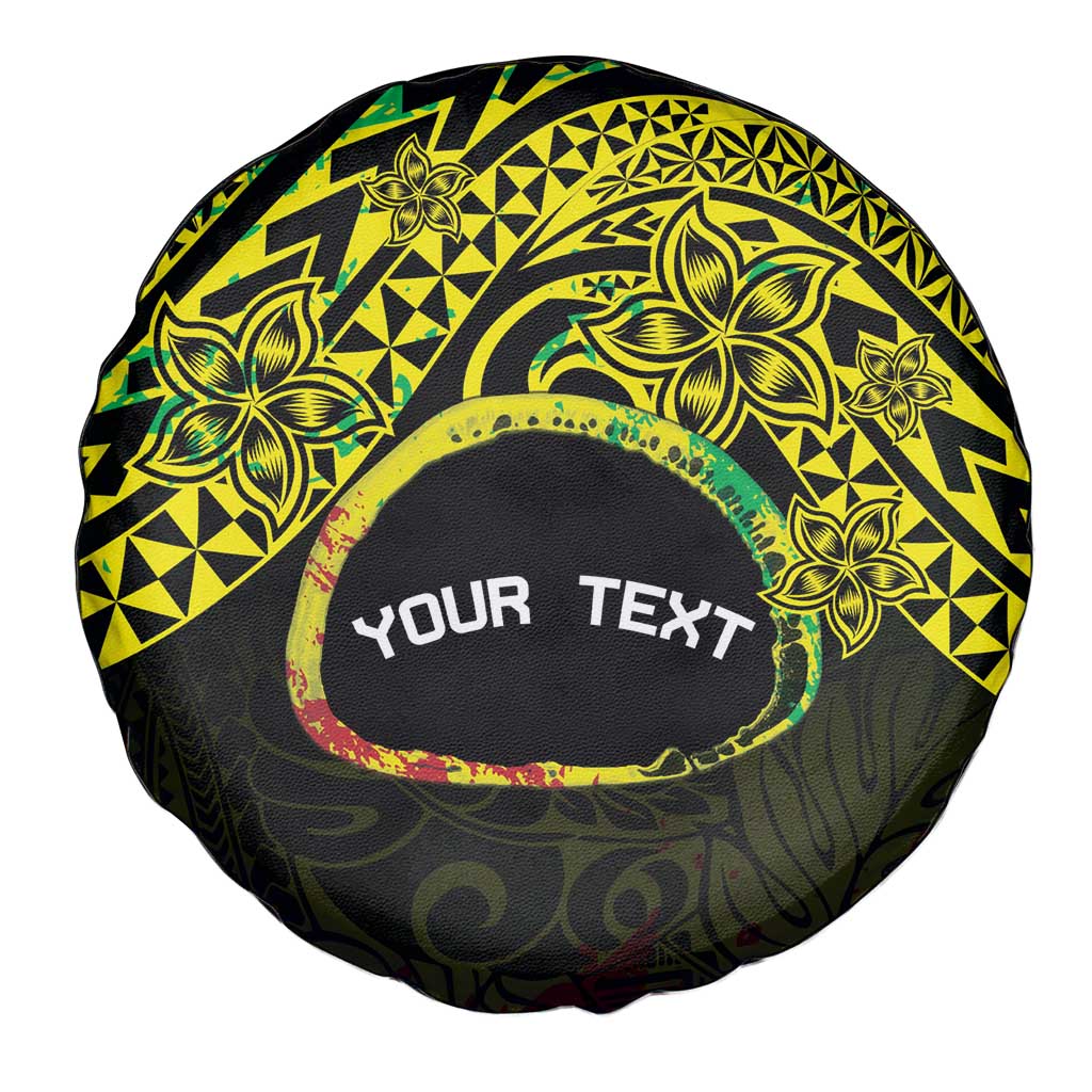 Personalised Nukuoro Atoll Spare Tire Cover Polynesian Tattoo Curves Reggae Version
