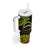 Personalised Nukuoro Atoll Tumbler With Handle Polynesian Tattoo Curves Reggae Version