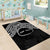 Personalised Pohnpei Nukuoro Micronesia Area Rug Polynesian Tattoo Curves Black Version