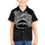 Personalised Pohnpei Nukuoro Micronesia Family Matching Puletasi and Hawaiian Shirt Polynesian Tattoo Curves Black Version