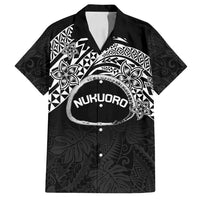 Personalised Pohnpei Nukuoro Micronesia Family Matching Tank Maxi Dress and Hawaiian Shirt Polynesian Tattoo Curves Black Version