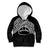 Personalised Pohnpei Nukuoro Micronesia Kid Hoodie Polynesian Tattoo Curves Black Version