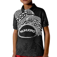 Personalised Pohnpei Nukuoro Micronesia Kid Polo Shirt Polynesian Tattoo Curves Black Version LT14 Kid Black - Polynesian Pride