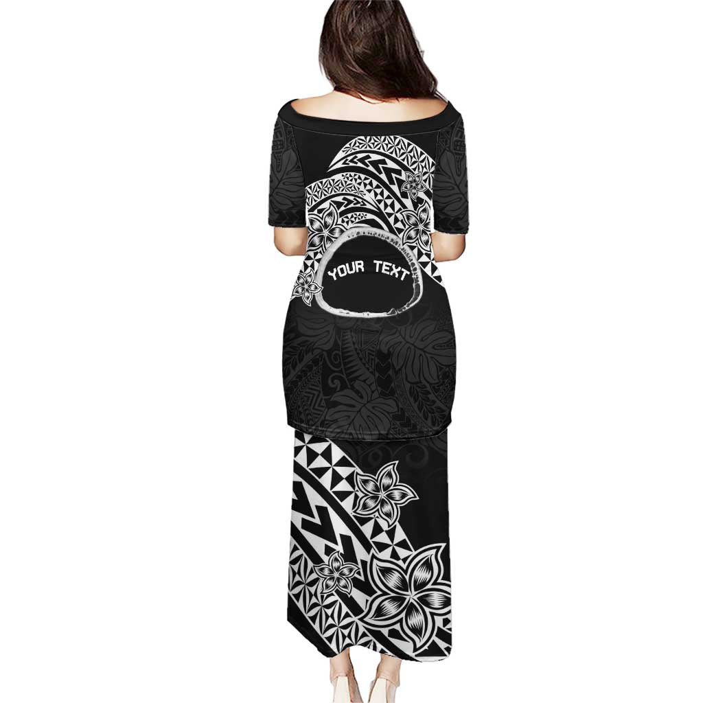 Personalised Pohnpei Nukuoro Micronesia Puletasi Polynesian Tattoo Curves Black Version