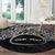 Personalised Pohnpei Nukuoro Micronesia Round Carpet Polynesian Tattoo Curves Black Version