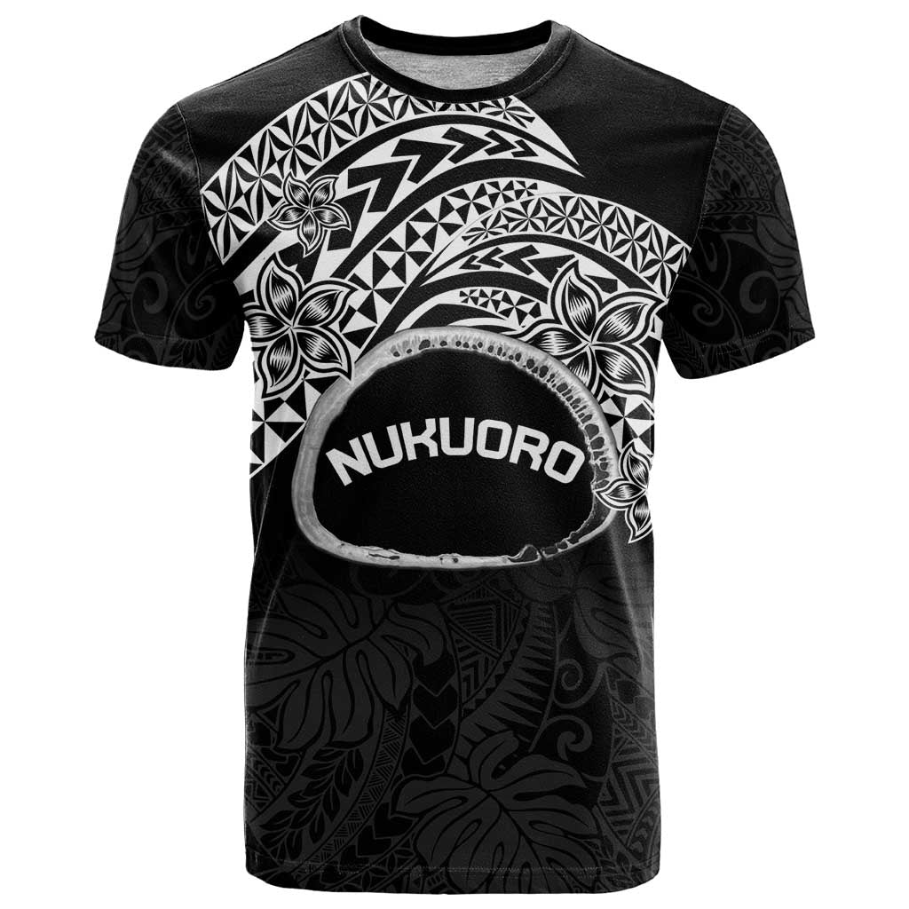 Personalised Pohnpei Nukuoro Micronesia T Shirt Polynesian Tattoo Curves Black Version