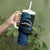 Personalised Pohnpei Nukuoro Micronesia Tumbler With Handle Polynesian Tattoo Curves Blue Version