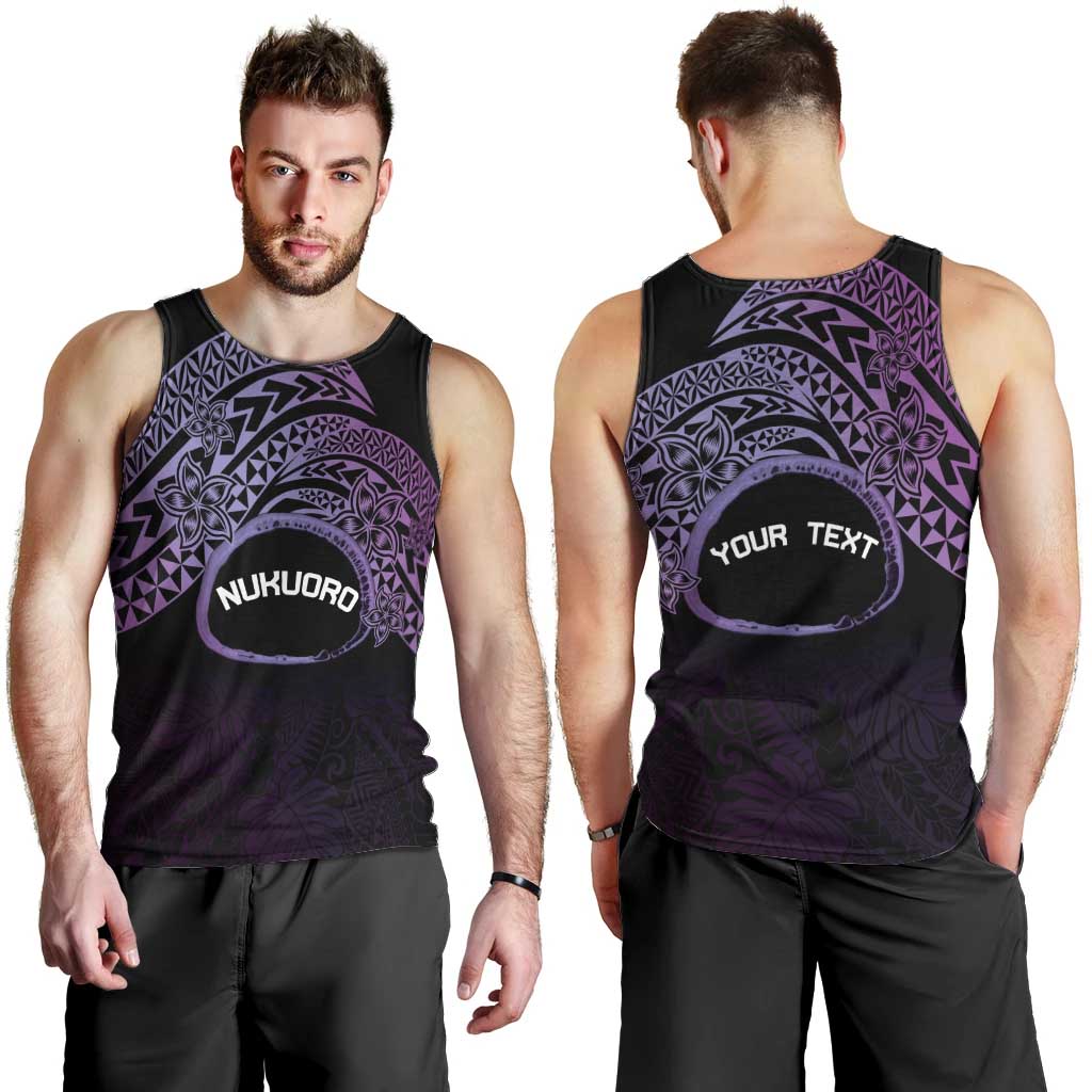 Personalised Pohnpei Nukuoro Micronesia Men Tank Top Polynesian Tattoo Curves Purple Version