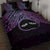 Personalised Pohnpei Nukuoro Micronesia Quilt Bed Set Polynesian Tattoo Curves Purple Version