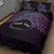 Personalised Pohnpei Nukuoro Micronesia Quilt Bed Set Polynesian Tattoo Curves Purple Version