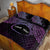 Personalised Pohnpei Nukuoro Micronesia Quilt Bed Set Polynesian Tattoo Curves Purple Version