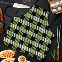 Aloha Hawaii Pakalana Pikake Lei Apron Palaka Inspired Hawaiian-plaid Black