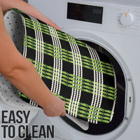 Aloha Hawaii Pakalana Pikake Lei Bathroom Set Palaka Inspired Hawaiian-plaid Black