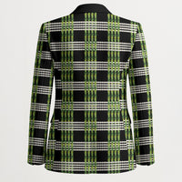 Aloha Hawaii Pakalana Pikake Lei Blazer Palaka Inspired Hawaiian-plaid Black