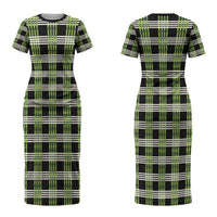 Aloha Hawaii Pakalana Pikake Lei Couples Matching Short Sleeve Bodycon Dress and Long Sleeve Button Shirt Palaka Inspired Hawaiian-plaid Black