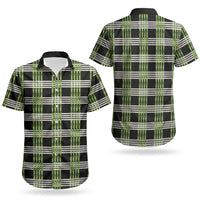 Aloha Hawaii Pakalana Pikake Lei Couples Matching Summer Maxi Dress and Hawaiian Shirt Palaka Inspired Hawaiian-plaid Black