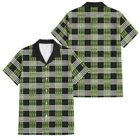 Aloha Hawaii Pakalana Pikake Lei Family Matching Tank Maxi Dress and Hawaiian Shirt Palaka Inspired Hawaiian-plaid Black