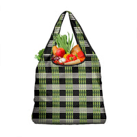 Aloha Hawaii Pakalana Pikake Lei Grocery Bag Palaka Inspired Hawaiian-plaid Black