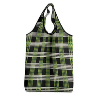 Aloha Hawaii Pakalana Pikake Lei Grocery Bag Palaka Inspired Hawaiian-plaid Black