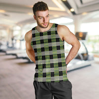 Aloha Hawaii Pakalana Pikake Lei Men Tank Top Palaka Inspired Hawaiian-plaid Black