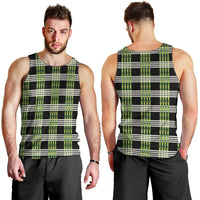 Aloha Hawaii Pakalana Pikake Lei Men Tank Top Palaka Inspired Hawaiian-plaid Black