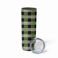 Aloha Hawaii Pakalana Pikake Lei Skinny Tumbler Palaka Inspired Hawaiian-plaid Black