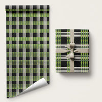 Aloha Hawaii Pakalana Pikake Lei Wrapping Paper Palaka Inspired Hawaiian-plaid Black