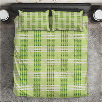 Aloha Hawaii Pakalana Pikake Lei Bedding Set Palaka Inspired Hawaiian-plaid Pastel Green