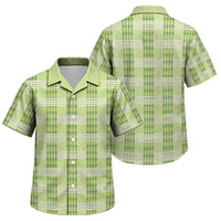 Aloha Hawaii Pakalana Pikake Lei Family Matching Long Sleeve Bodycon Dress and Hawaiian Shirt Palaka Inspired Hawaiian-plaid Pastel Green
