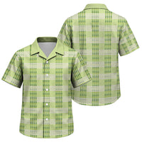 Aloha Hawaii Pakalana Pikake Lei Family Matching Puletasi and Hawaiian Shirt Palaka Inspired Hawaiian-plaid Pastel Green
