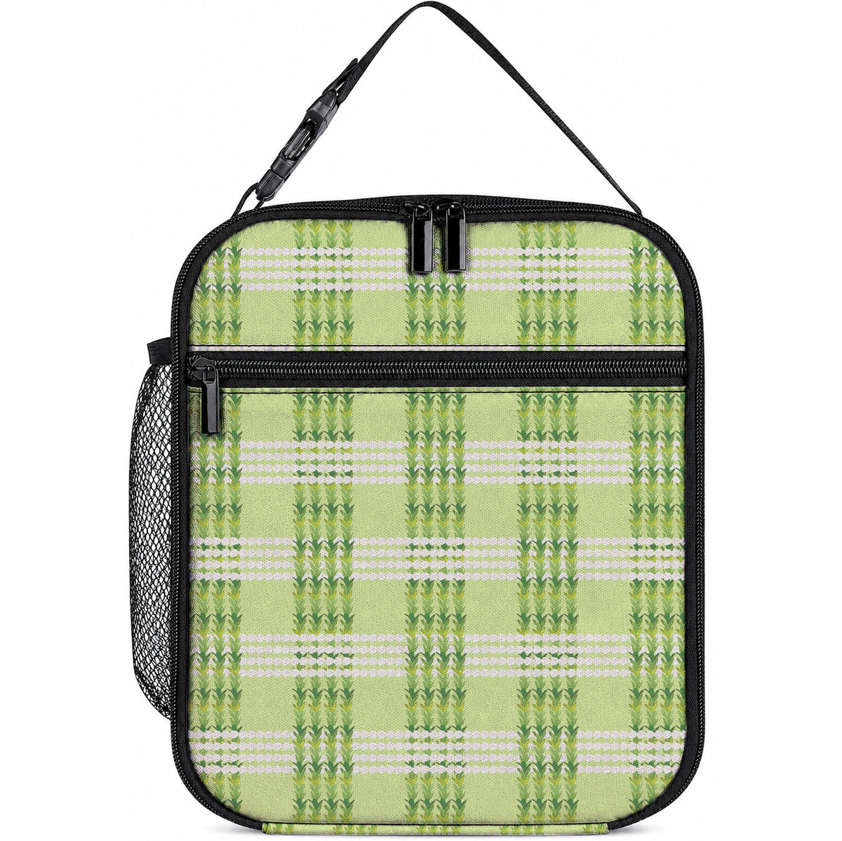 Aloha Hawaii Pakalana Pikake Lei Lunch Bag Palaka Inspired Hawaiian-plaid Pastel Green