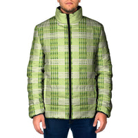 Aloha Hawaii Pakalana Pikake Lei Padded Jacket Palaka Inspired Hawaiian-plaid Pastel Green