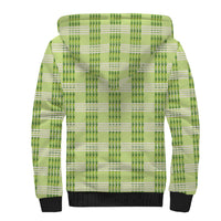 Aloha Hawaii Pakalana Pikake Lei Sherpa Hoodie Palaka Inspired Hawaiian-plaid Pastel Green