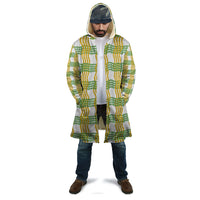 Aloha Hawaii Ilima Maile Lei Cloak Palaka Inspired Hawaiian-plaid White
