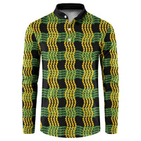 Aloha Hawaii Ilima Maile Lei Button Sweatshirt Palaka Inspired Hawaiian-plaid Black