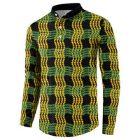 Aloha Hawaii Ilima Maile Lei Button Sweatshirt Palaka Inspired Hawaiian-plaid Black