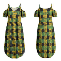 Aloha Hawaii Ilima Maile Lei Couples Matching Summer Maxi Dress and Hawaiian Shirt Palaka Inspired Hawaiian-plaid Black