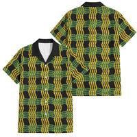 Aloha Hawaii Ilima Maile Lei Family Matching Tank Maxi Dress and Hawaiian Shirt Palaka Inspired Hawaiian-plaid Black