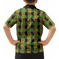 Aloha Hawaii Ilima Maile Lei Hawaiian Shirt Palaka Inspired Hawaiian-plaid Black