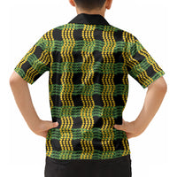 Aloha Hawaii Ilima Maile Lei Kid Hawaiian Shirt Palaka Inspired Hawaiian-plaid Black