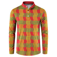 Aloha Hawaii Ilima Maile Lei Button Sweatshirt Palaka Inspired Hawaiian-plaid Red