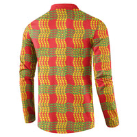 Aloha Hawaii Ilima Maile Lei Button Sweatshirt Palaka Inspired Hawaiian-plaid Red