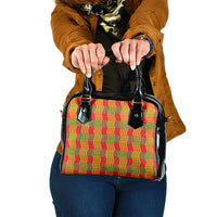 Aloha Hawaii Ilima Maile Lei Shoulder Handbag Palaka Inspired Hawaiian-plaid Red